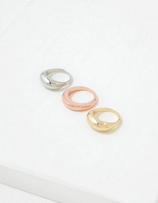 AEO Mixed Metal Ring 3-Pack