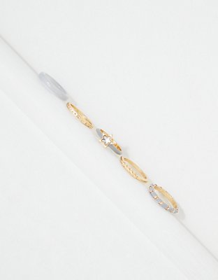 AEO Wintery Gold Ring 5-Pack
