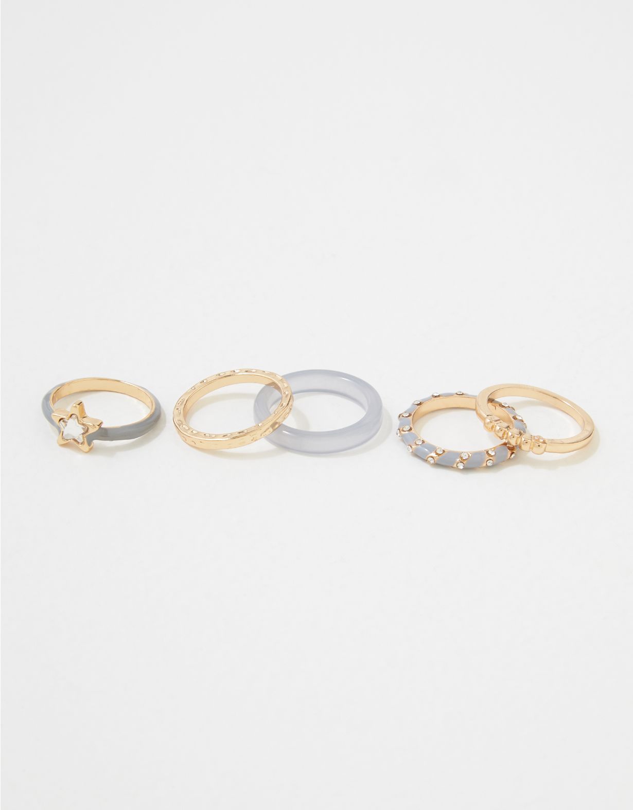 AEO Wintery Gold Ring 5-Pack