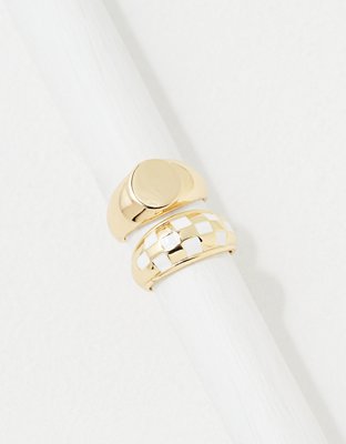 AEO Checked Ring 2-Pack