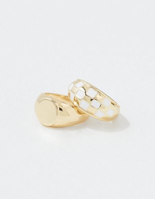 AEO Checked Ring 2-Pack