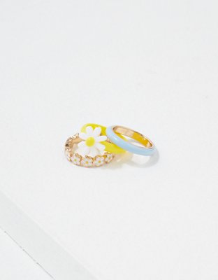 American Eagle AE Daisy Yellow + Blue Ring 5-Pack — фото 2