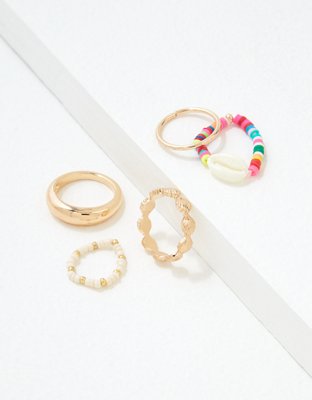 American Eagle AEO Shell Ring 5-Pack — фото 2
