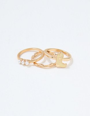 AEO Gold Western Ring 3-Pack