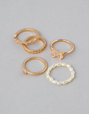 AEO Butterfly Ring 5-Pack