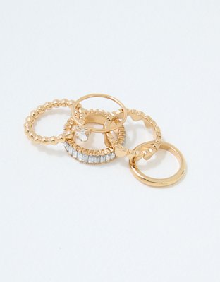 American Eagle AEO Heart Ring 5-Pack — фото 3