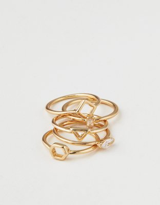 AE Geo Stacking Ring 5-Pack