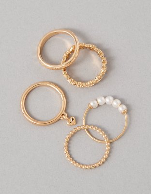 American Eagle AE Gold Stacking Ring 5-Pack — фото 2