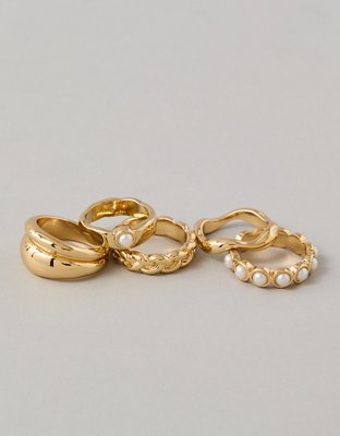 AEO Pearl Rings 5-Pack