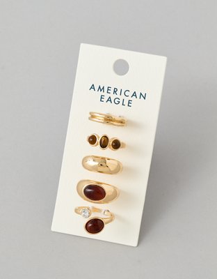 AE Chunky Stone Rings 5-Pack