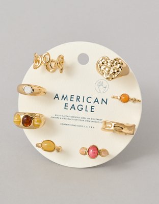 AE Neutral Stone Rings 8-Pack