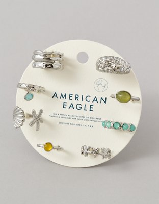 AE Seaglass Rings 8-Pack