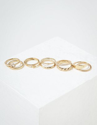 American Eagle AEO Gold Rings 10-Pack — фото 2