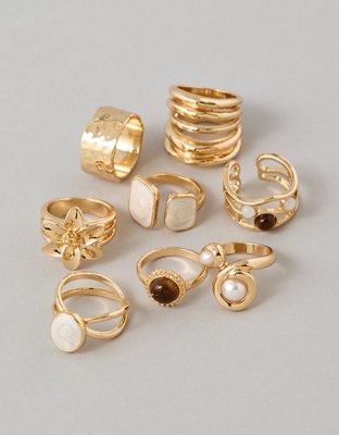 AE Floral Rings 8-Pack from American Eagle - $24.95