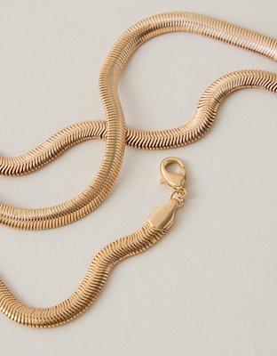 Женские цепочки American Eagle AEO Snake Chain 2-Pack, цвет: Золотой — фото 2
