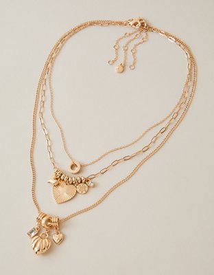 AEO Heart Necklace 3-Pack