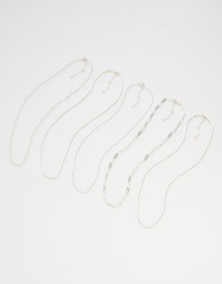 American Eagle AEO Silver Choker 5-Pack — фото 2