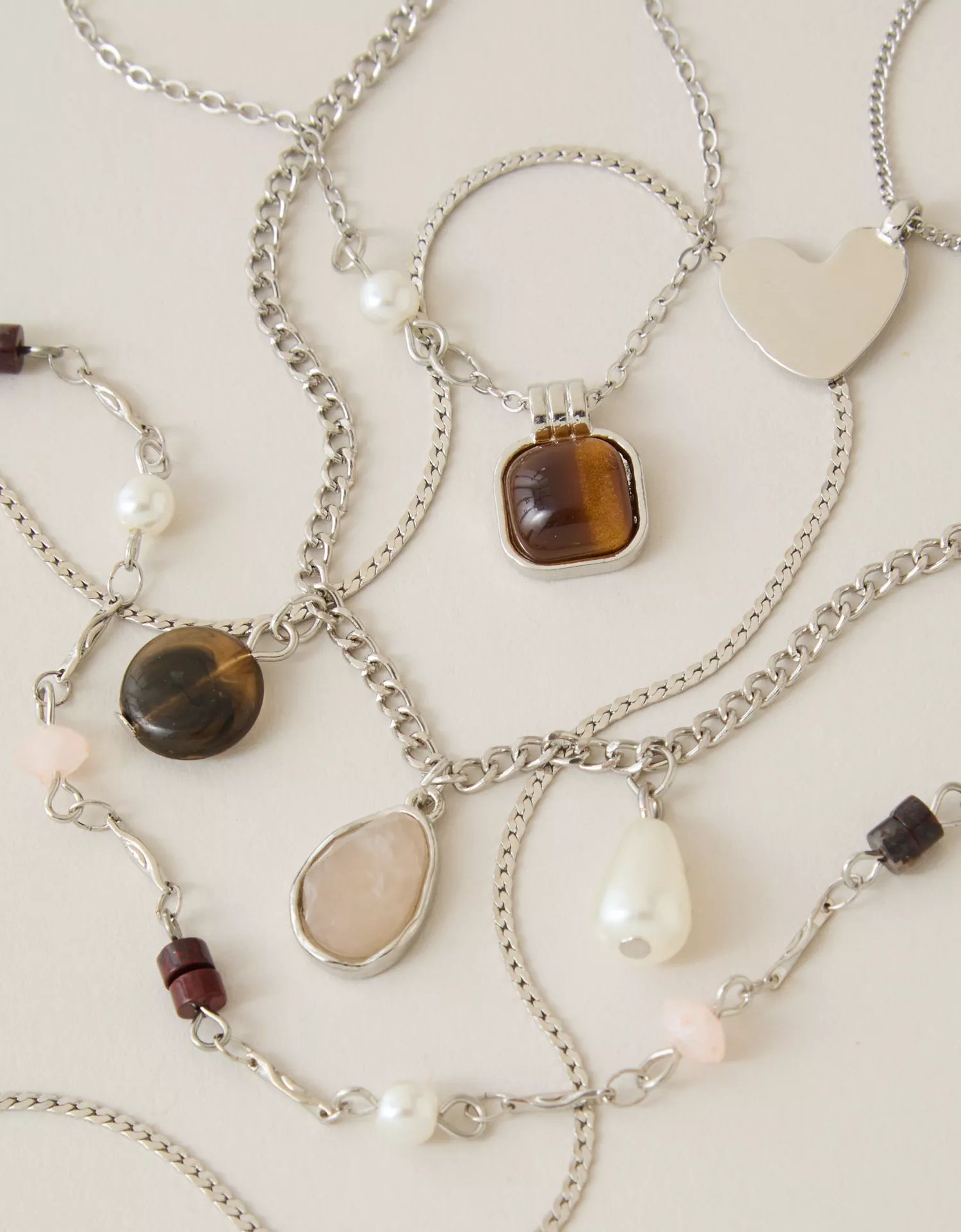 AEO Chain Pendant Necklace 5-Pack - thumbnail 2