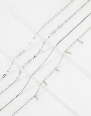 American Eagle AEO Silver Necklaces 4-Pack — фото 2