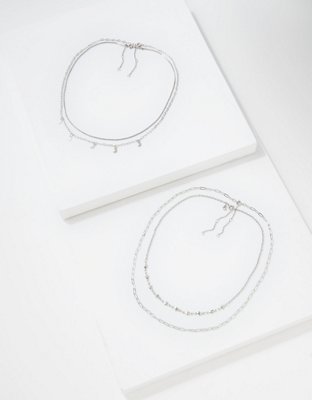 AEO Silver Necklaces 4-Pack