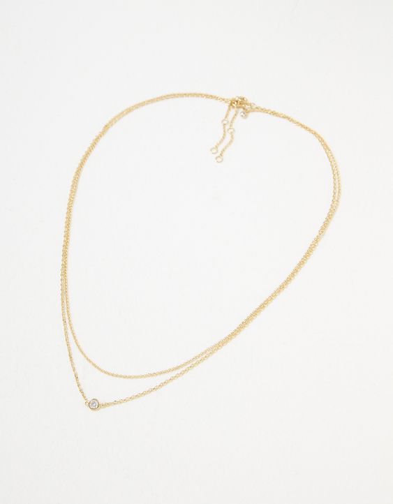 AE Demi-Fine 14K Gold Delicate Necklace 2-Pack