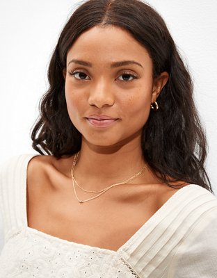 AE Demi-Fine 14K Gold Delicate Necklace 2-Pack