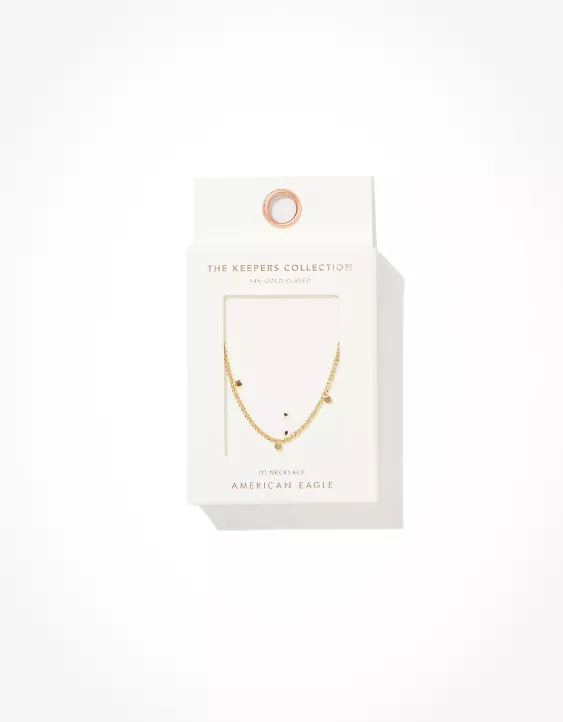 AE Keepers Collection 14K Gold Plated Discs Necklace