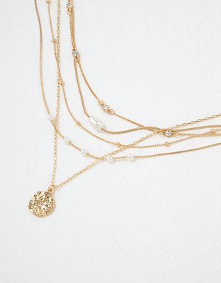 American Eagle AEO Disc + Pearl Necklace 5-Pack — фото 2