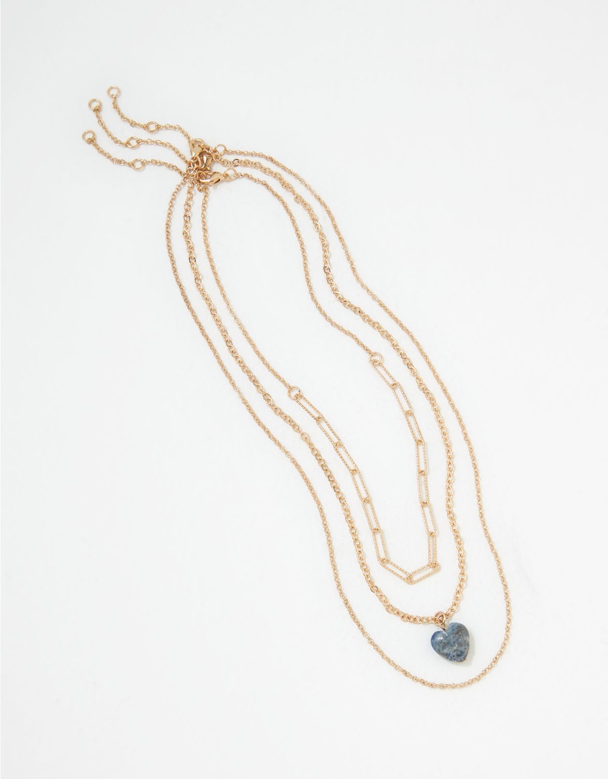 AEO Blue Heart Necklace 3-Pack