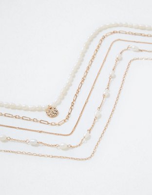 AEO Pearl Chokers 5-Pack