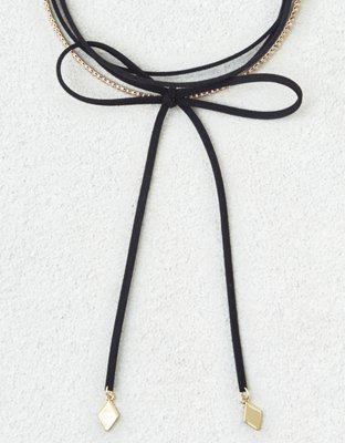 American Eagle AEO Sparkle Choker & Black Bow Necklace — фото 2