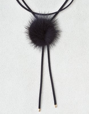 American Eagle AEO Faux Fur Pom Layered Necklace — фото 2