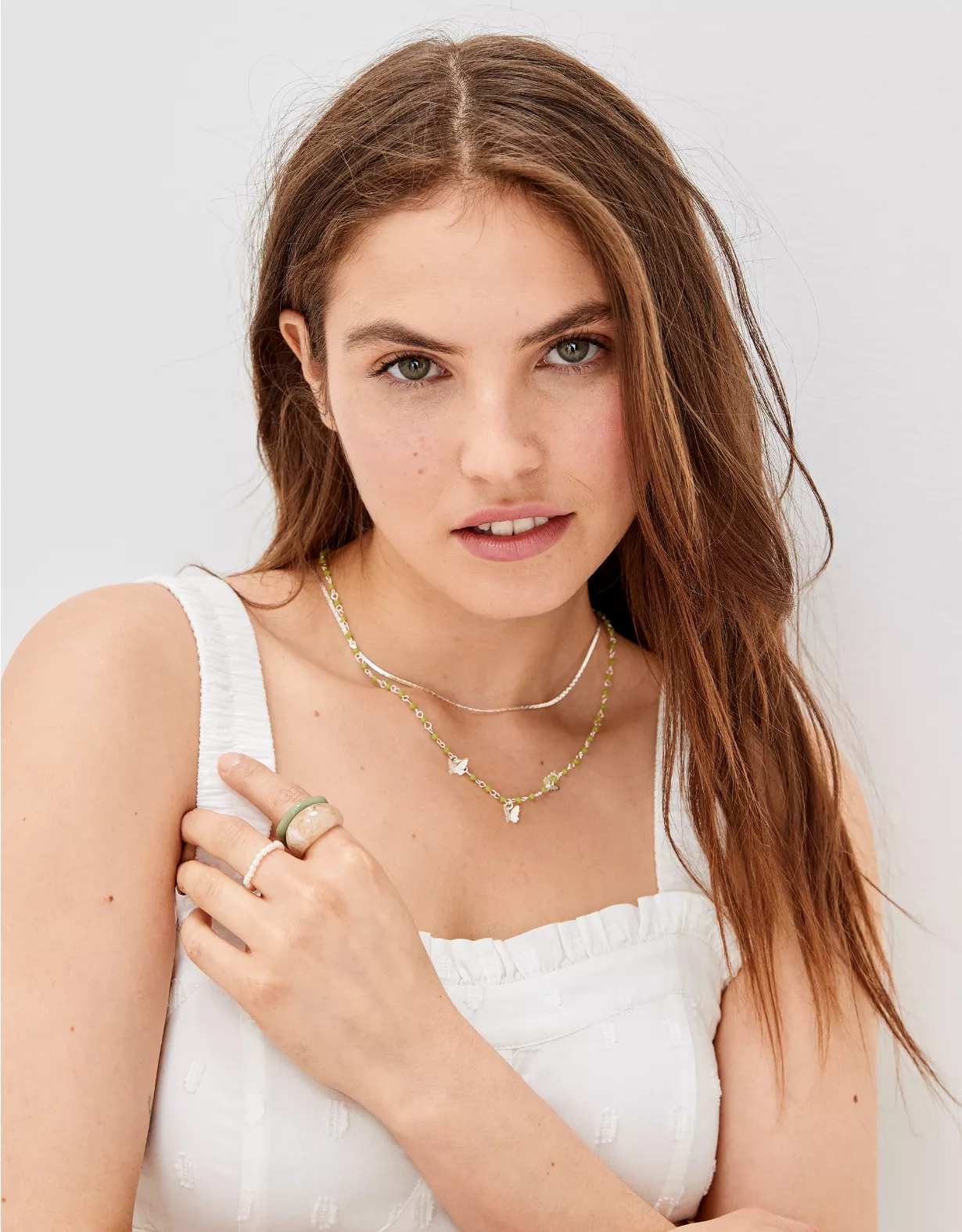 AEO Butterfly Bead Necklace 2-Pack