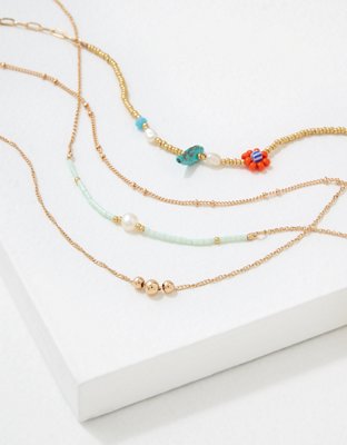 AEO Beaded Necklace 4-Pack