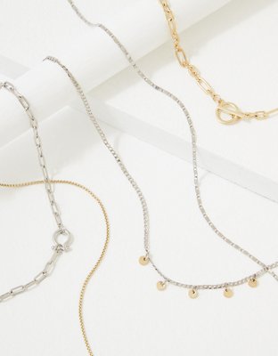 American Eagle AEO Mixed Metal Choker 5-Pack — фото 2