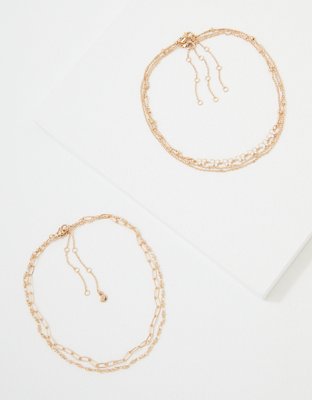 AEO Gold Butterfly Choker 5-Pack