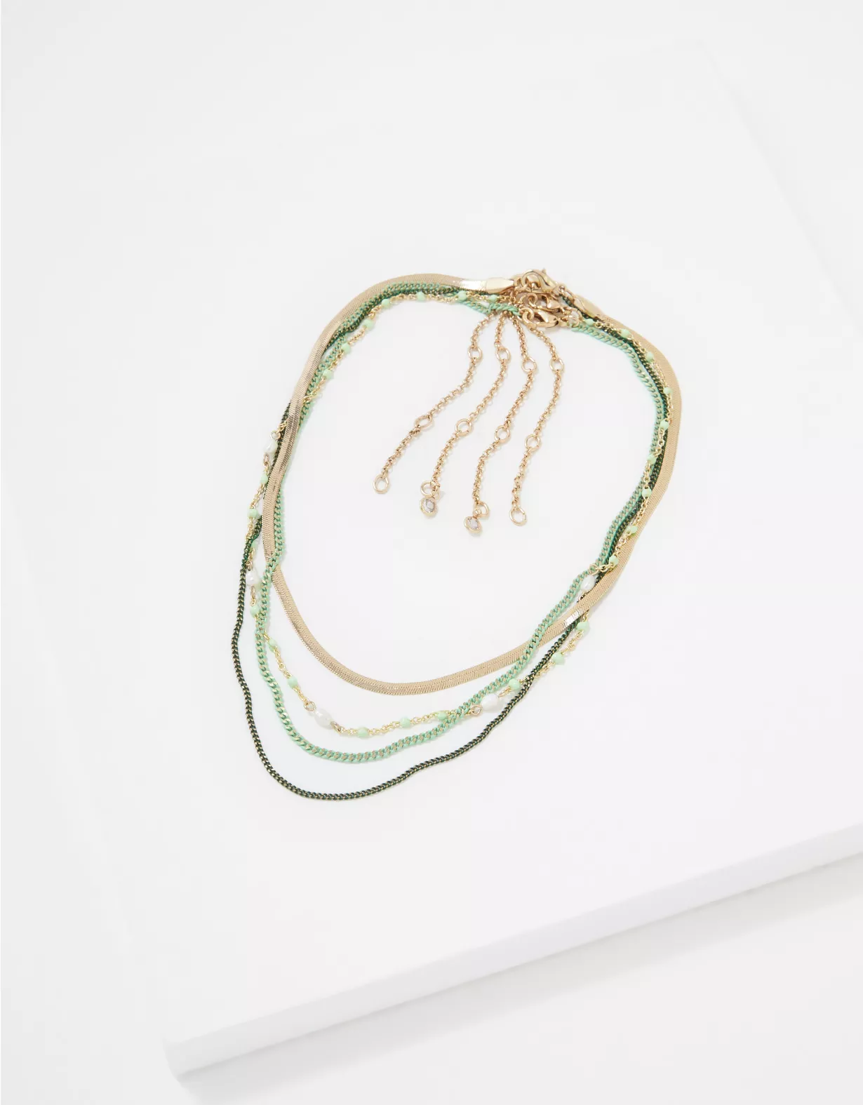 AEO Pops of Green Necklace 4-Pack