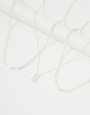 American Eagle AEO Layered Facet Necklace 3-Pack — фото 2