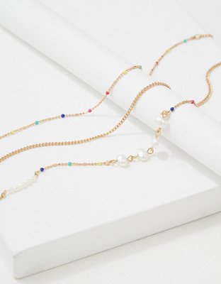 AEO Pearl Party Necklace 3-Pack