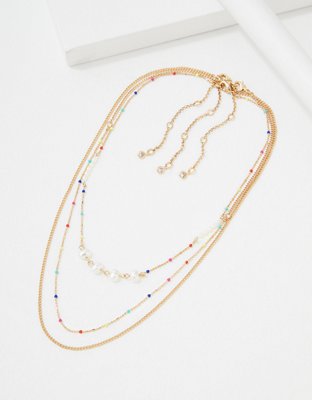 AEO Pearl Party Necklace 3-Pack