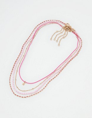 AEO Think Pink Necklace 4-Pack