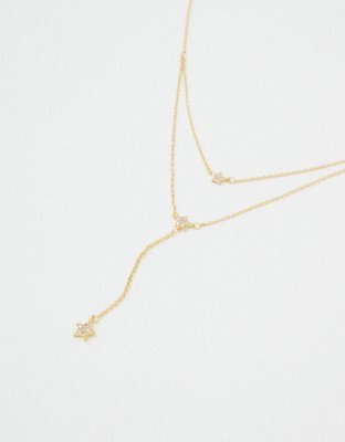 AE Keepers Collection 14K Gold Plated Star Y Necklace