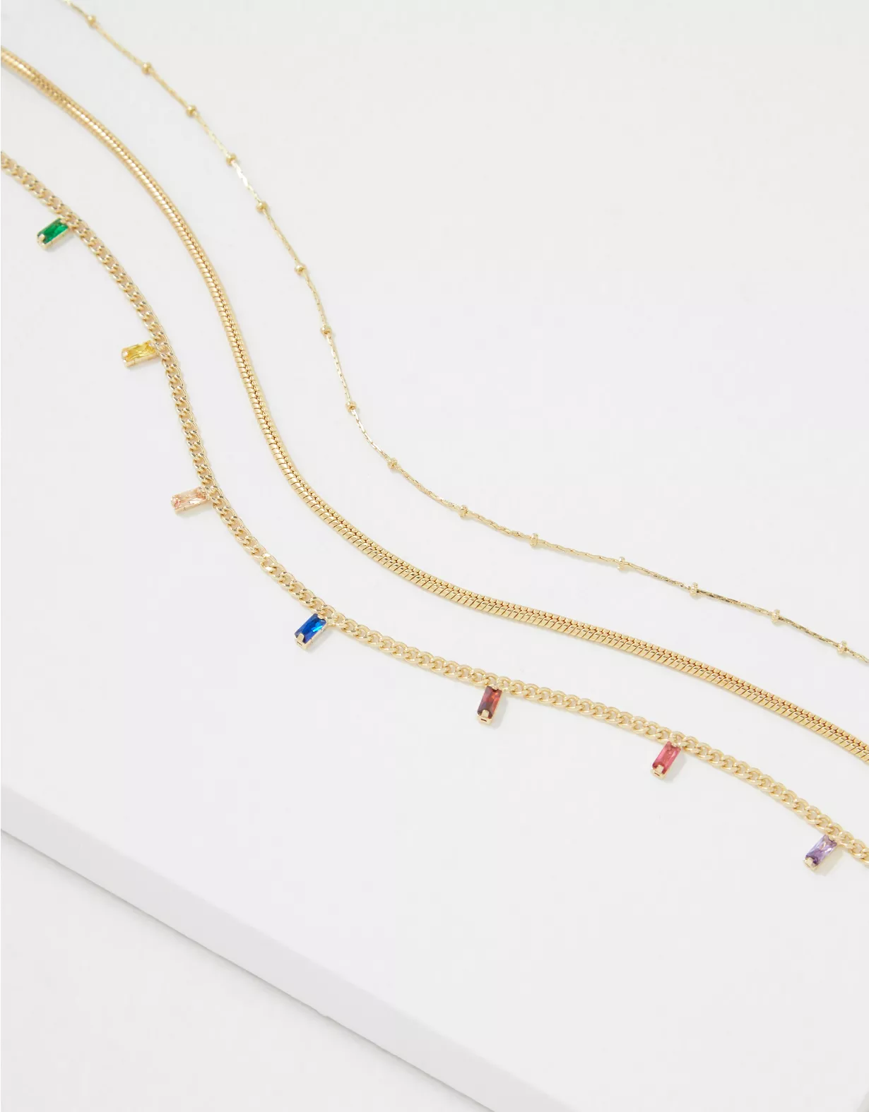 AEO Gold Layered Necklace 3-Pack