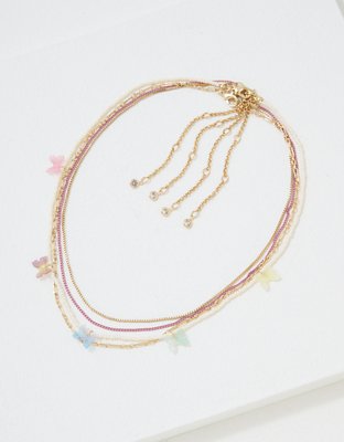 American Eagle AEO Resin Butterfly Necklace 4-Pack — фото 2
