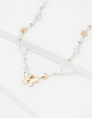 AEO Butterfly Beaded Necklace