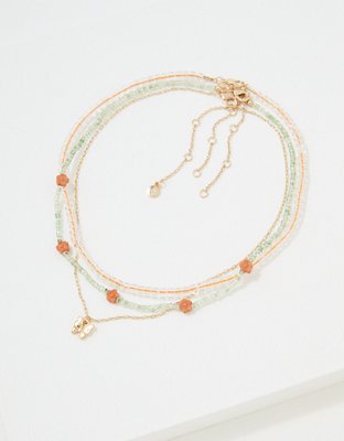AEO Daisy + Butterfly Necklace 3-Pack