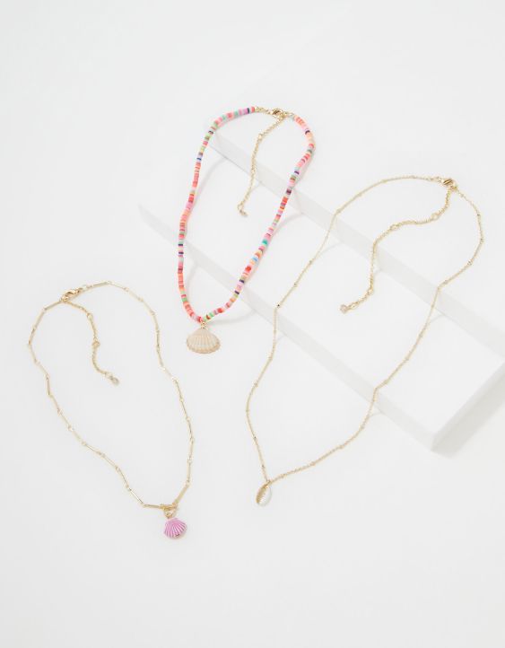 AEO Shell Necklace 3-Pack