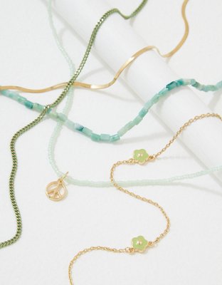 American Eagle AEO Green Peace Necklace 5-Pack — фото 2