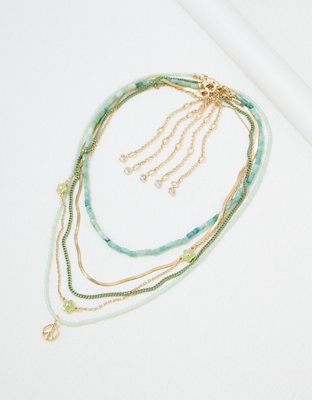 AEO Green Peace Necklace 5-Pack