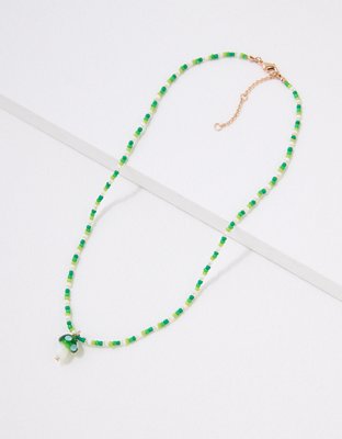 AEO Green Mushroom Necklace